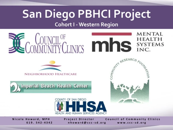 San Diego PBHCI Project Cohort I - Western Region