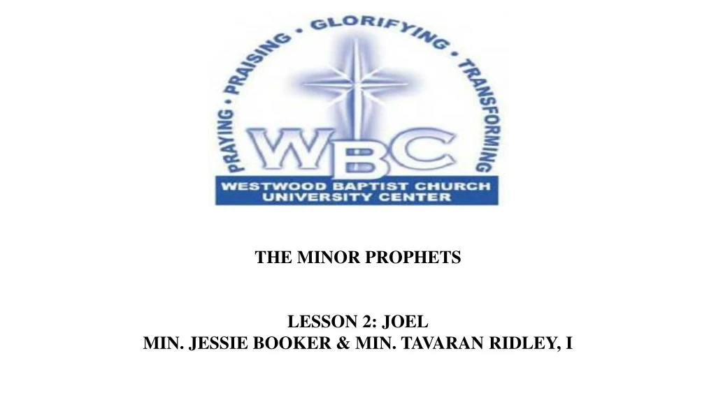 the minor prophets lesson 2 joel min jessie