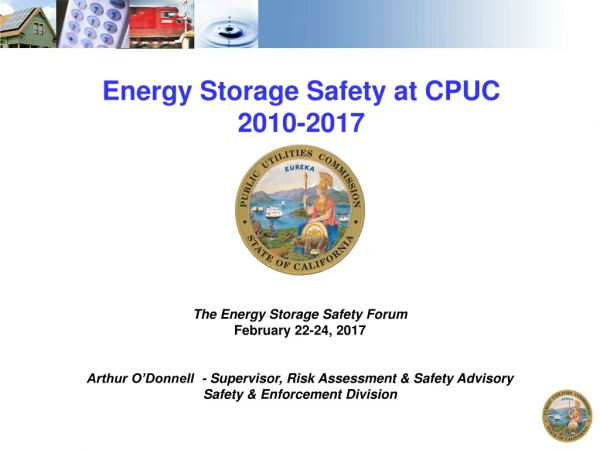 Energy Storage Safety at CPUC 2010-2017