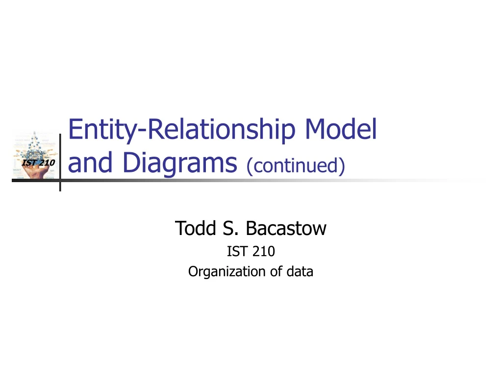 entity relationship model and diagrams continued