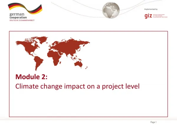 Module 2: Climate change impact on a project level