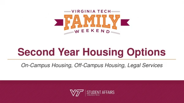 Second Year Housing Options