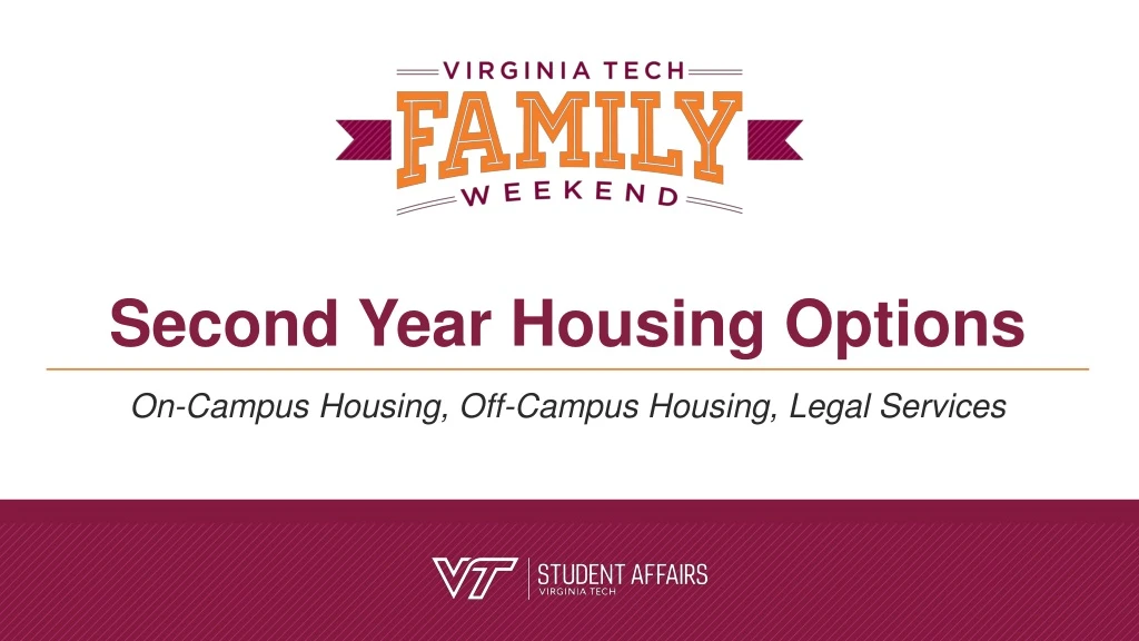 second year housing options