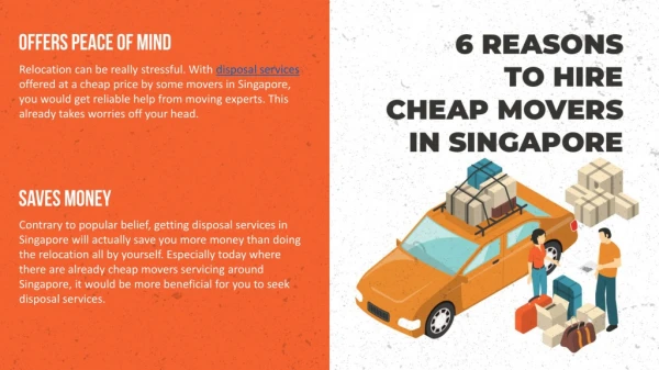 6 Reasons to Hire Cheap Movers in Singapore