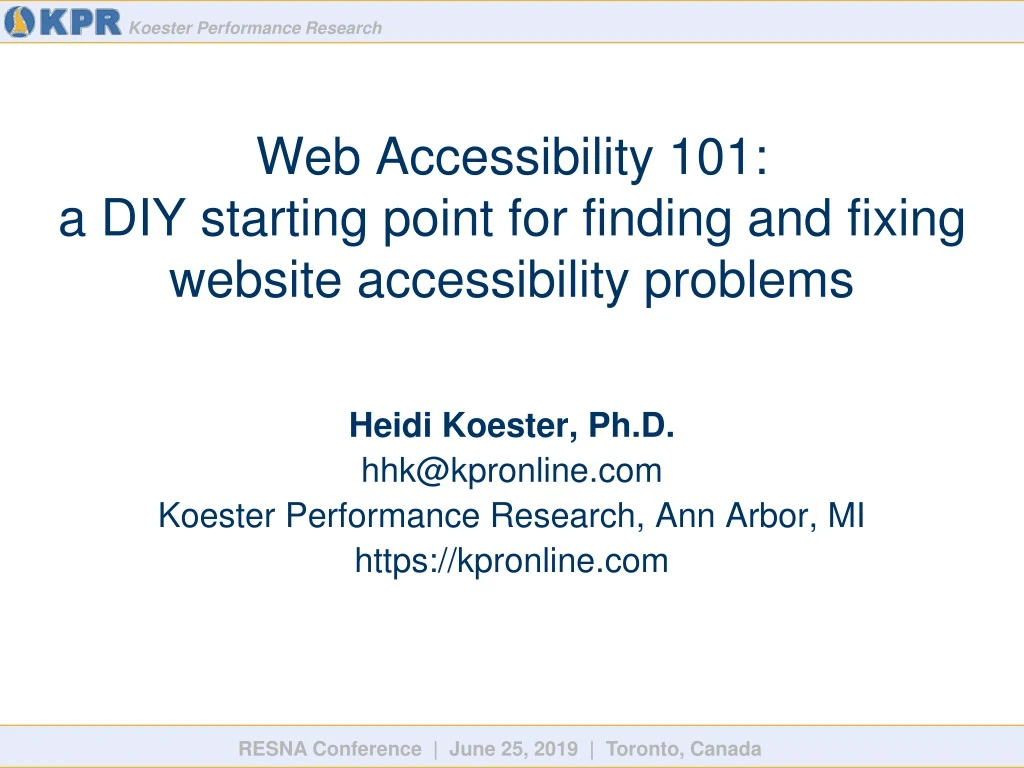 web accessibility 101 a diy starting point for finding and fixing website accessibility problems