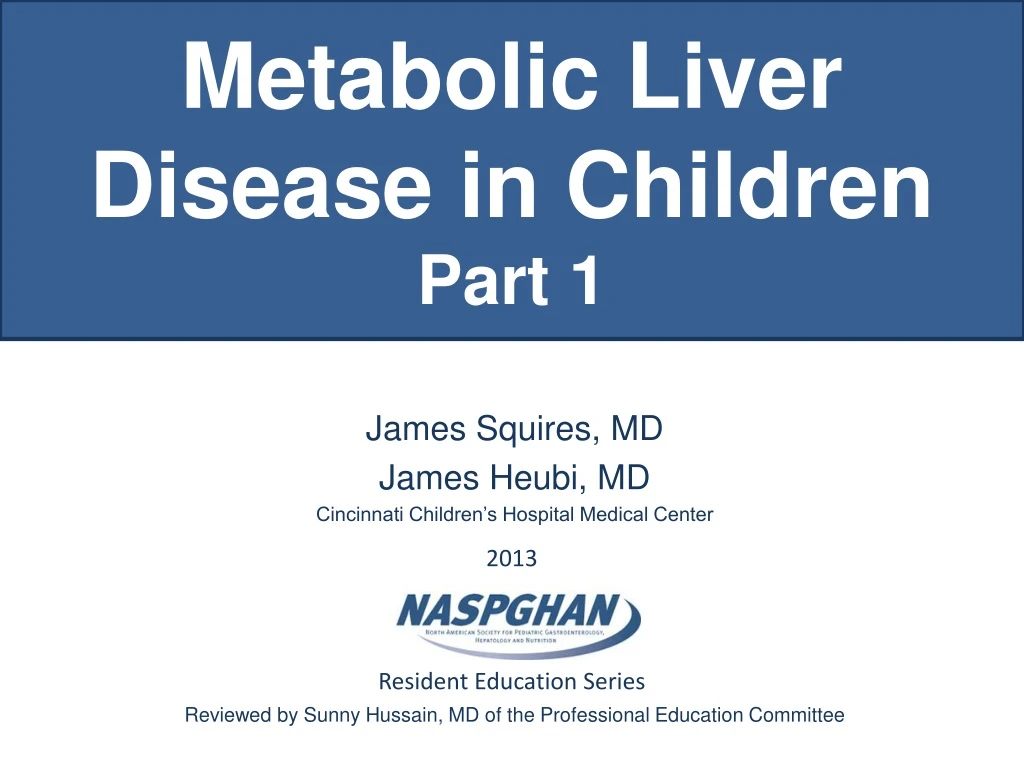 metabolic liver disease in children part 1