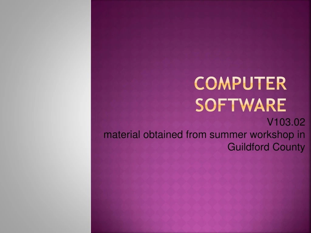 computer software