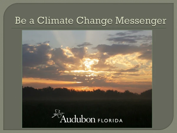 Be a Climate Change Messenger