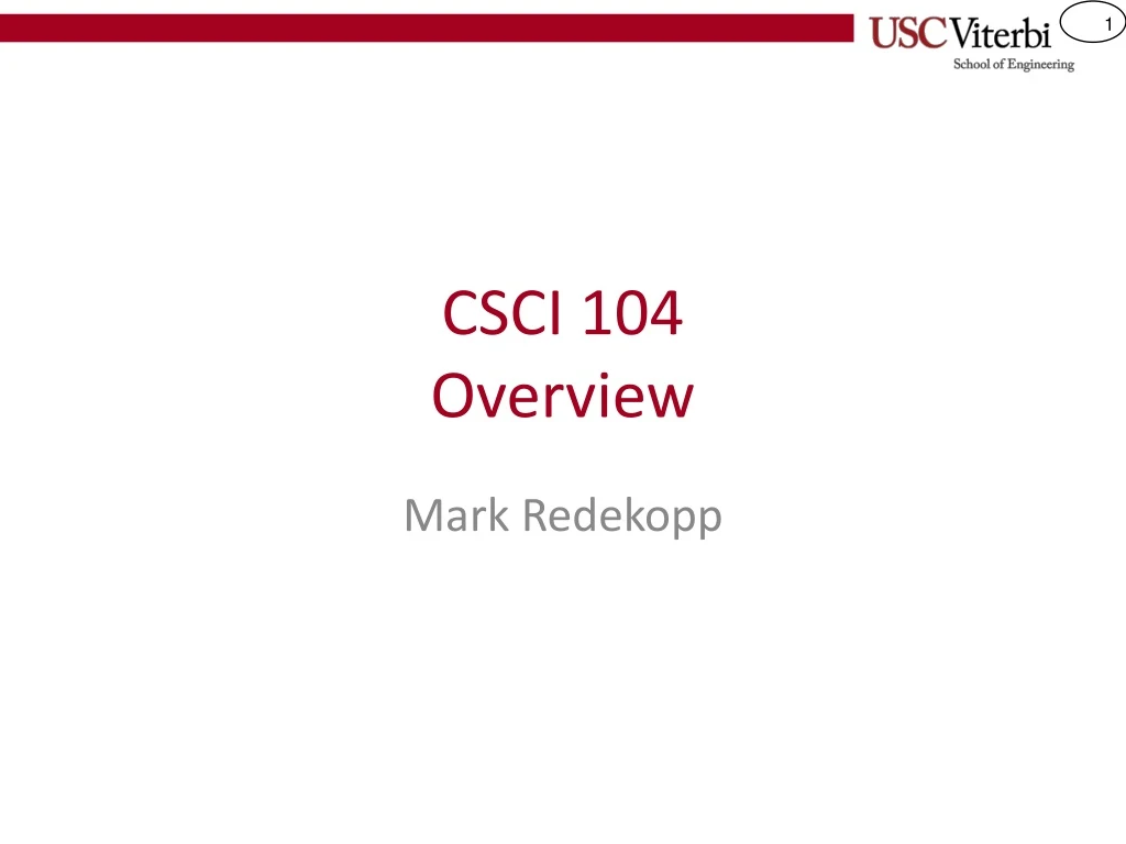 csci 104 overview