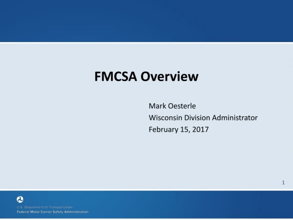 FMCSA Overview