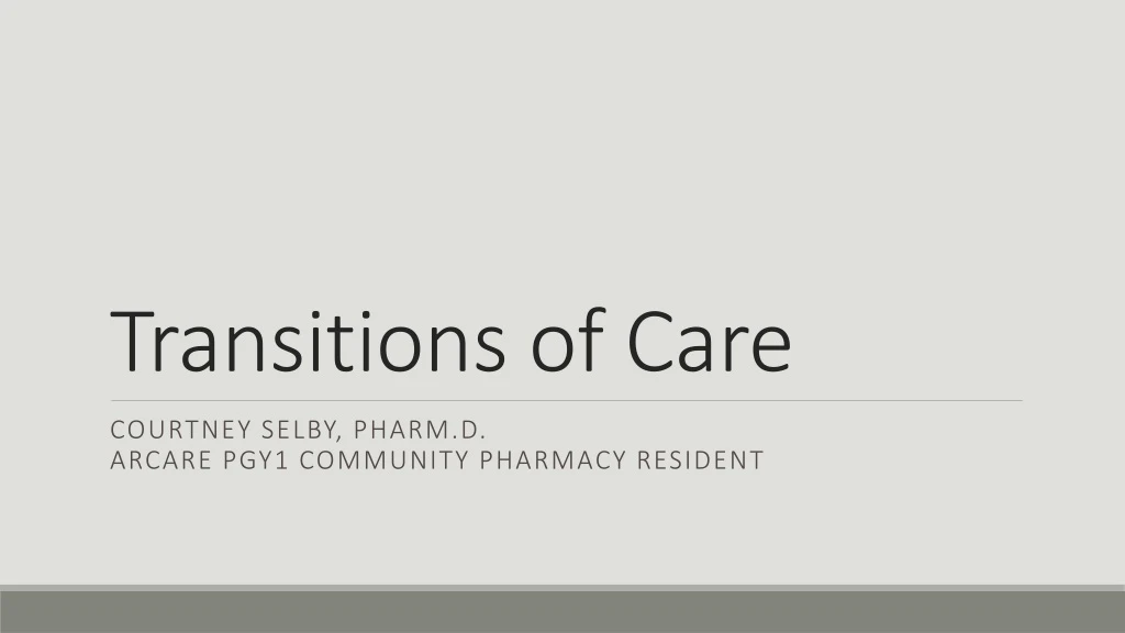 transitions of care