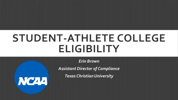 Student-athlete college eligibility