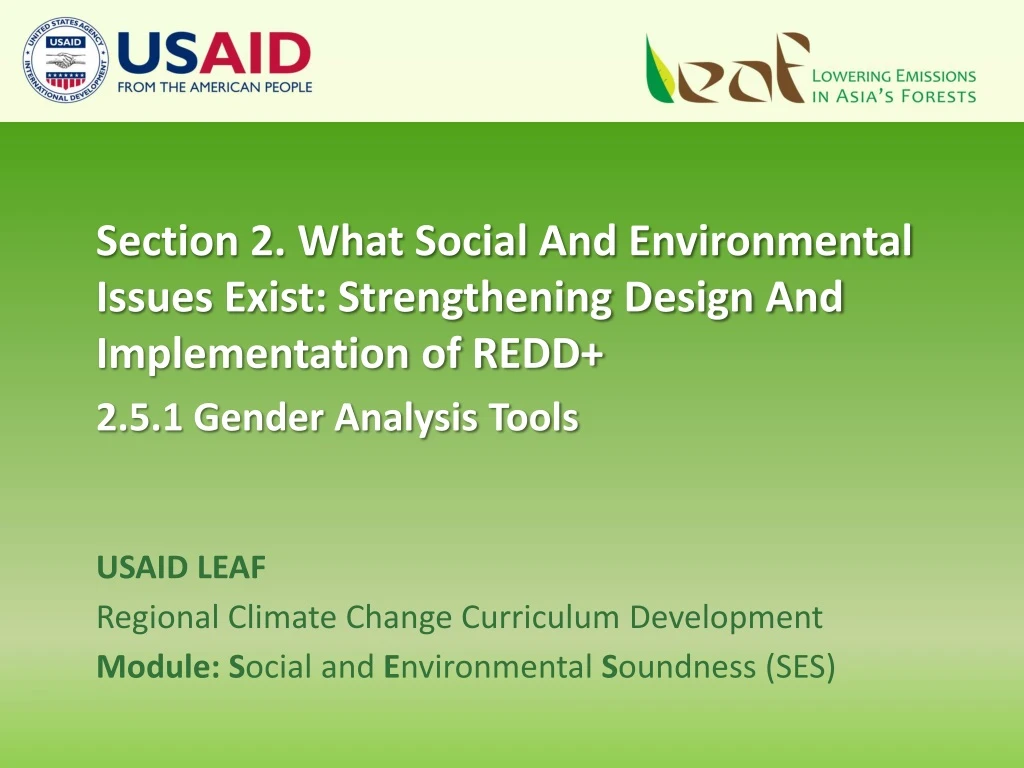 section 2 what social and environmental issues