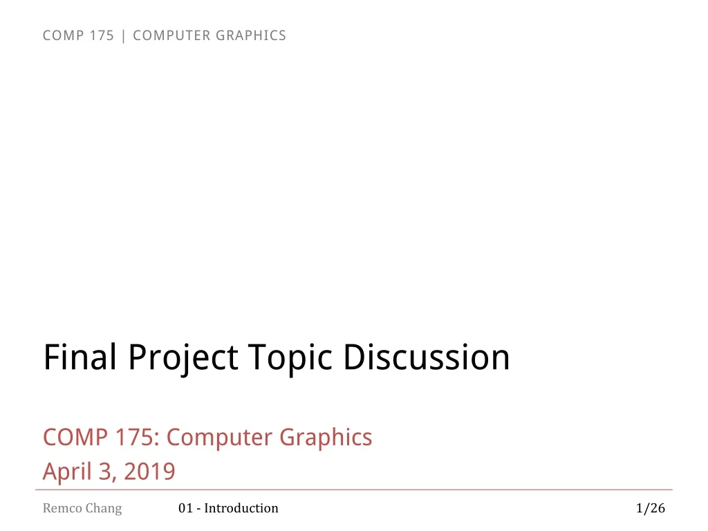 final project topic discussion