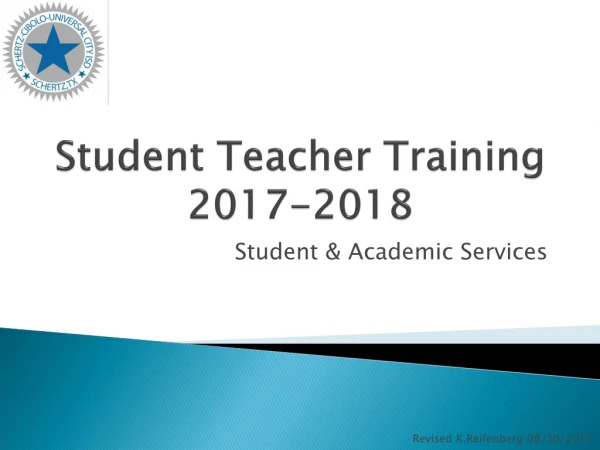 Student Teacher Training 2017-2018
