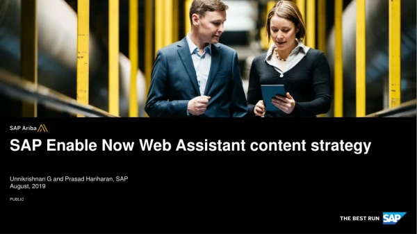 SAP Enable Now Web Assistant content strategy