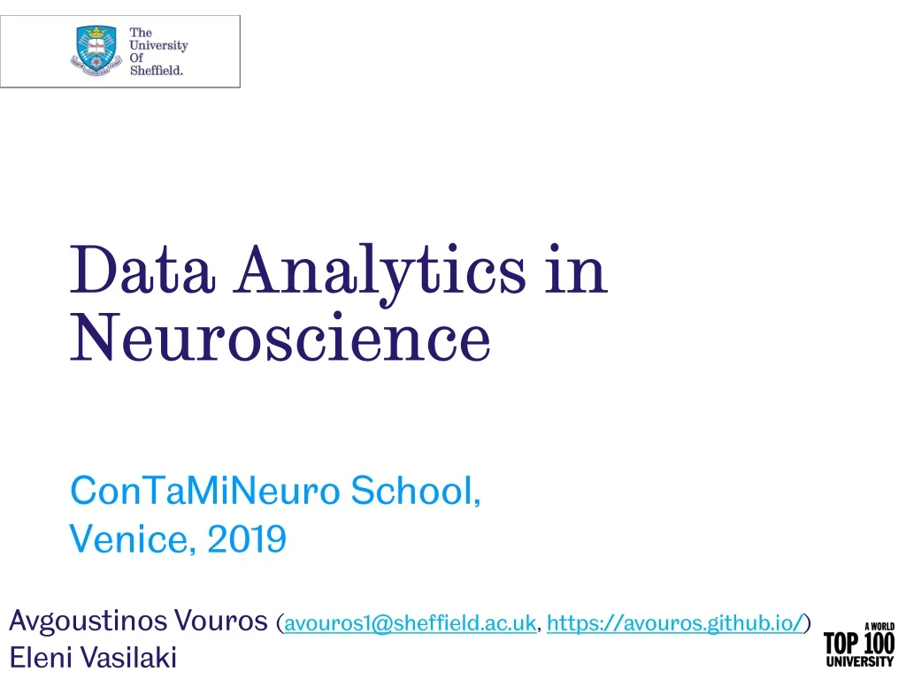 data analytics in neuroscience