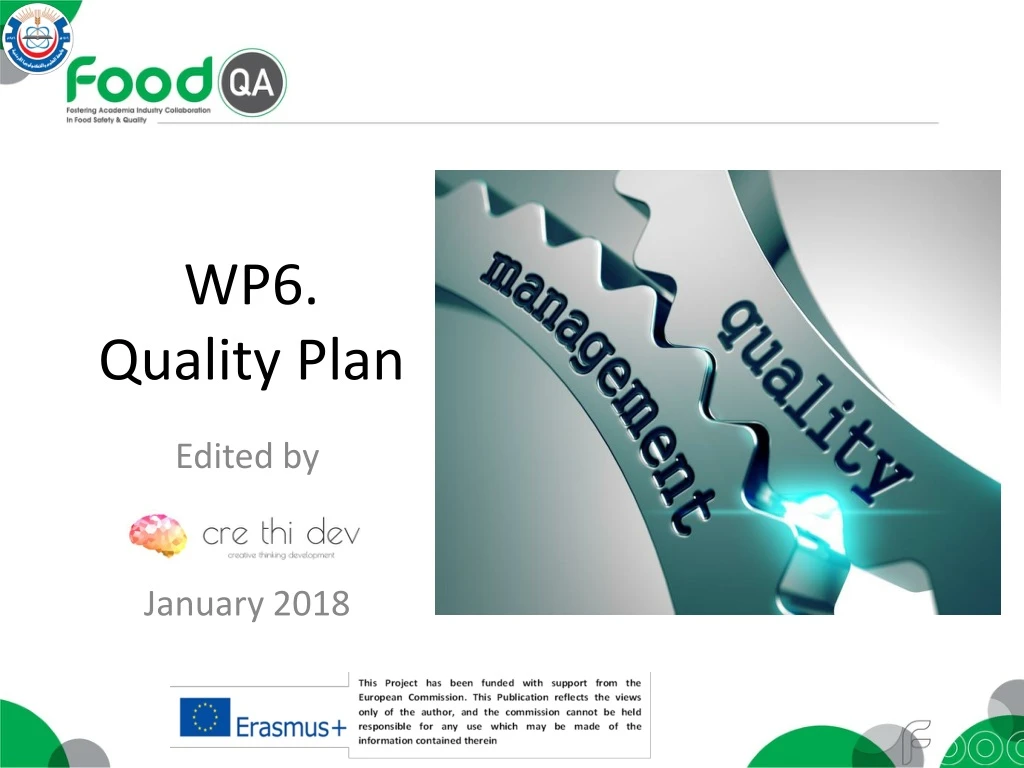 wp6 quality plan