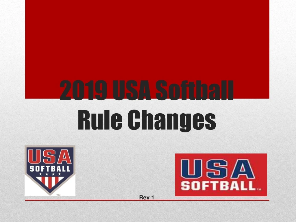 2019 usa softball rule changes rev 1