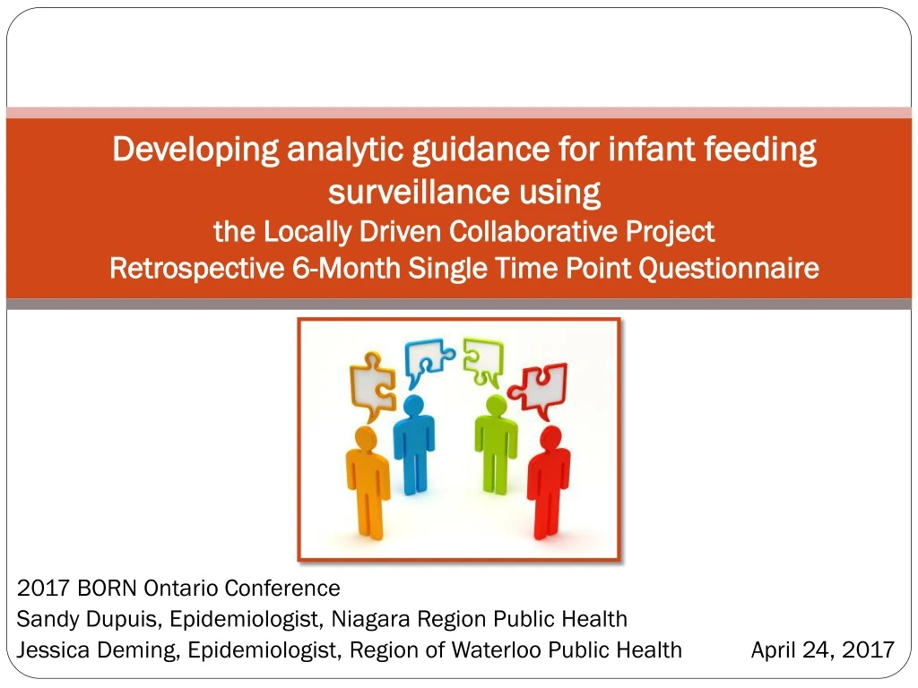 developing analytic guidance for infant feeding