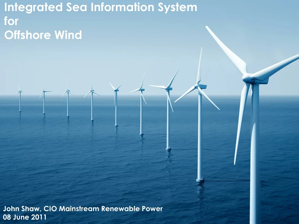 integrated sea information system for offshore wind