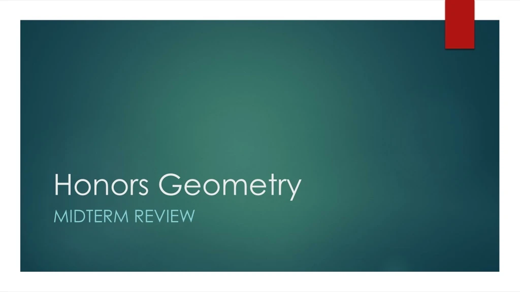 honors geometry