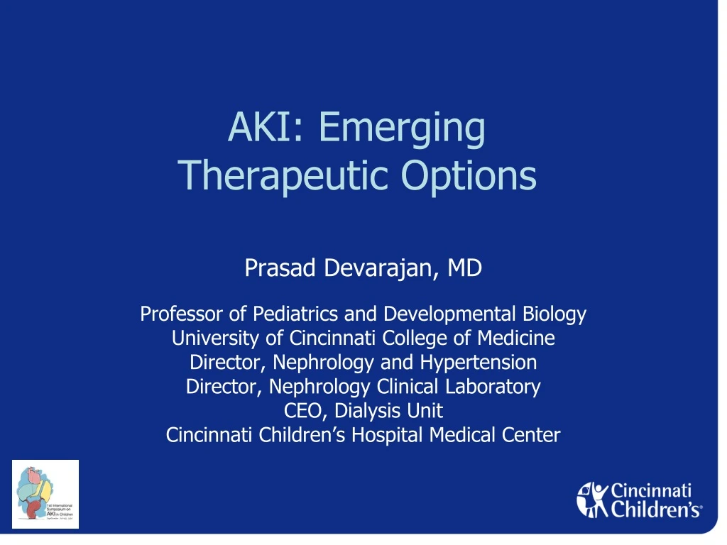 aki emerging therapeutic options