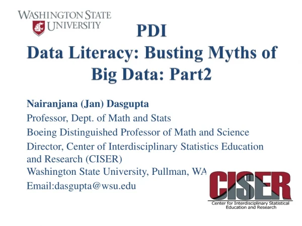 PDI Data Literacy: Busting Myths of Big Data: Part2
