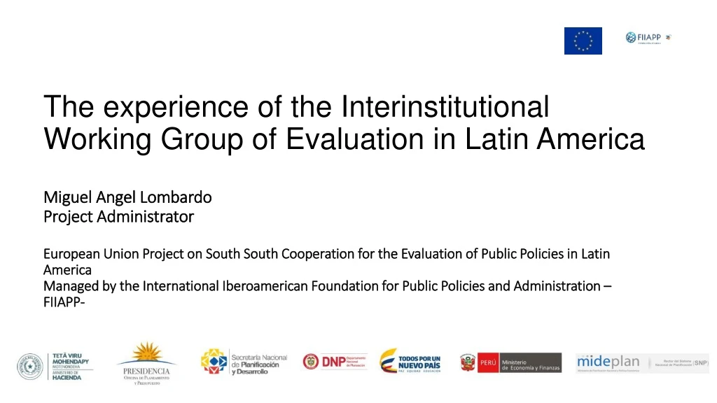 the experience of the interinstitutional working