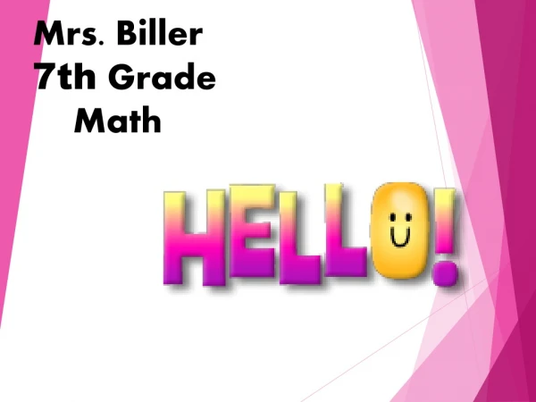 Mrs. Biller 7th Grade Math