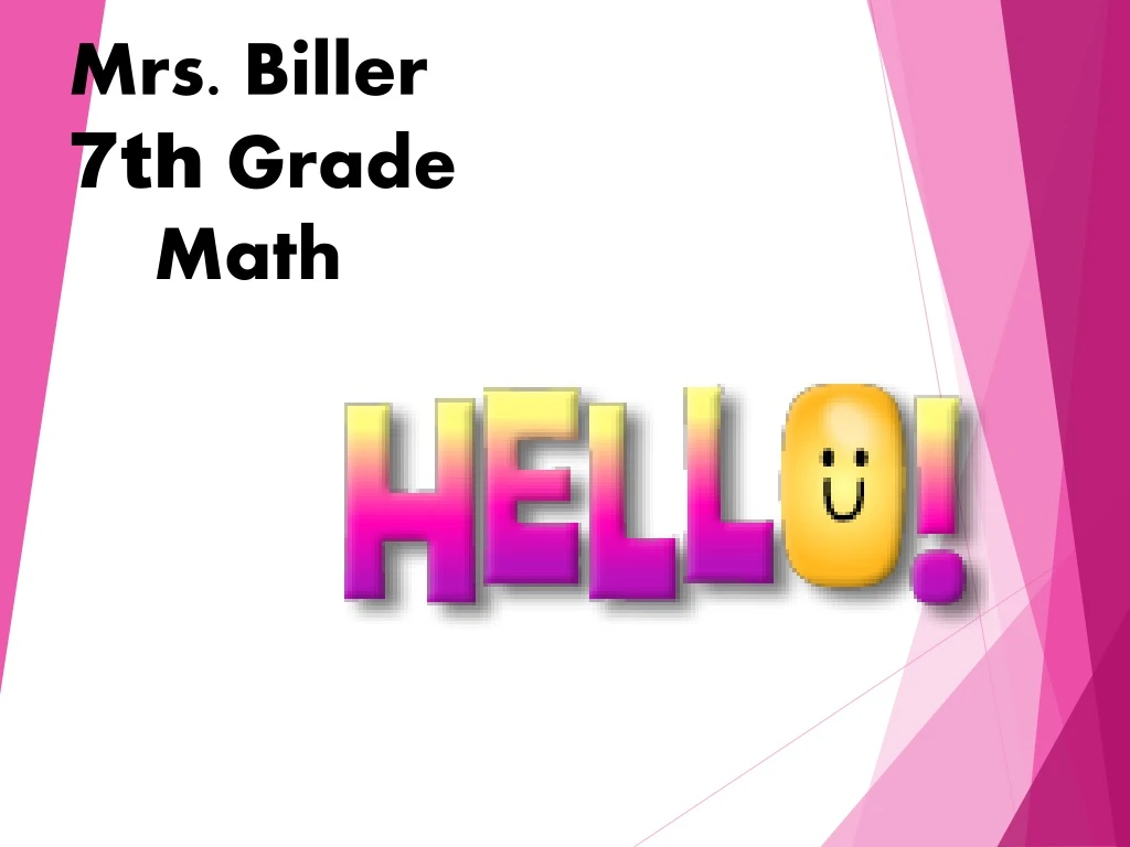 mrs biller 7th grade math