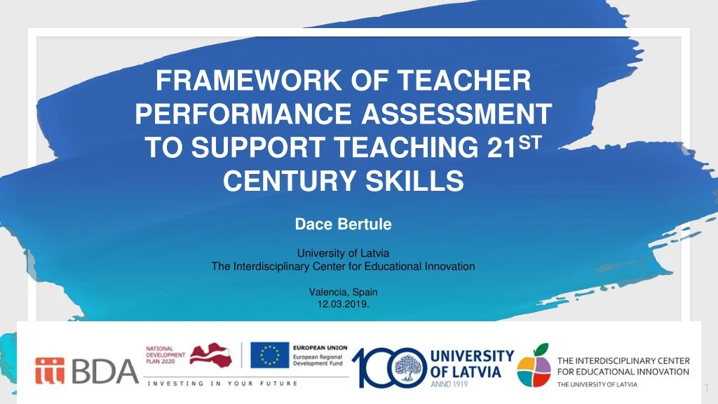 framework of teacher performance assessment