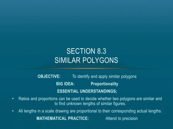 Section 8.3 Similar polygons