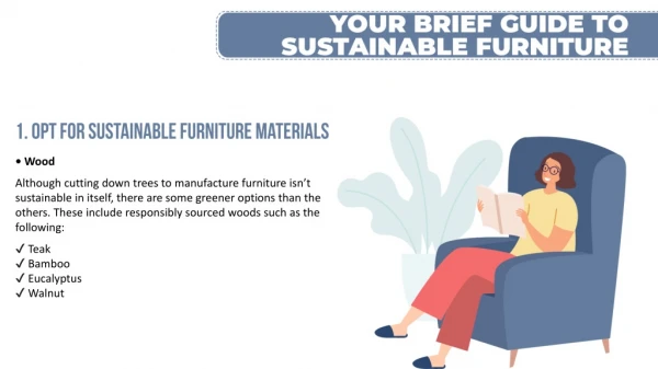 Your Brief Guide to Sustainable Furniture