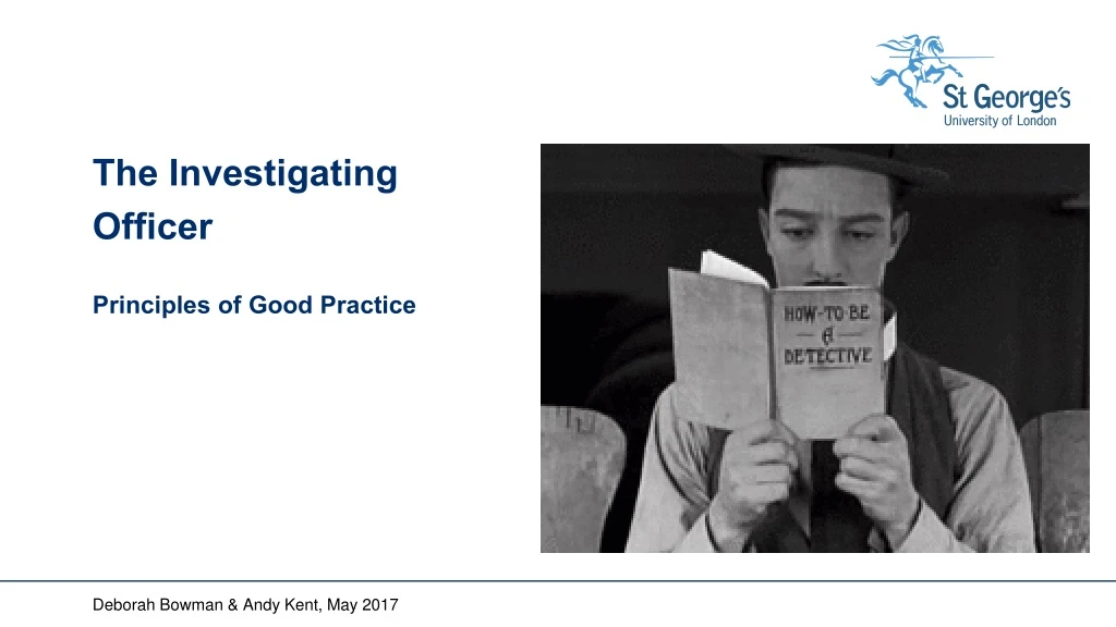the investigating officer principles of good