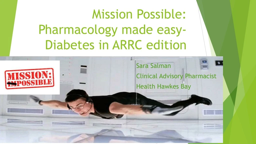 mission possible pharmacology made easy diabetes in arrc edition