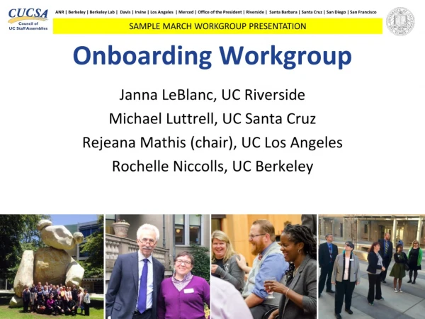 Onboarding Workgroup