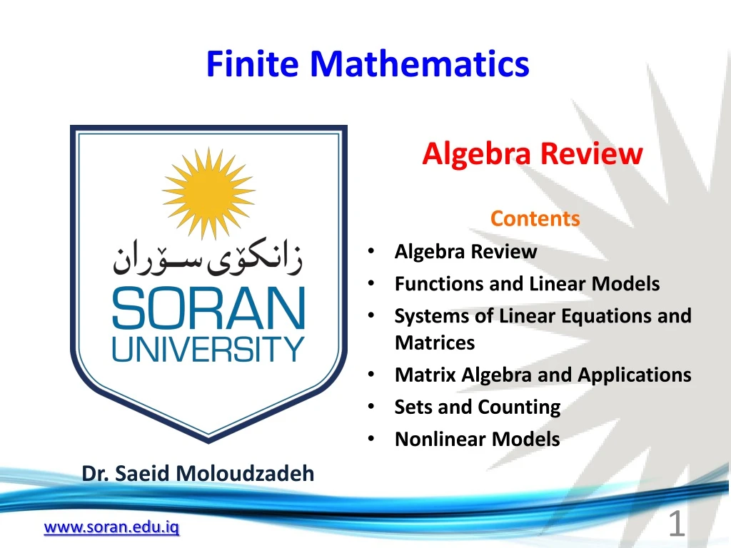 finite mathematics