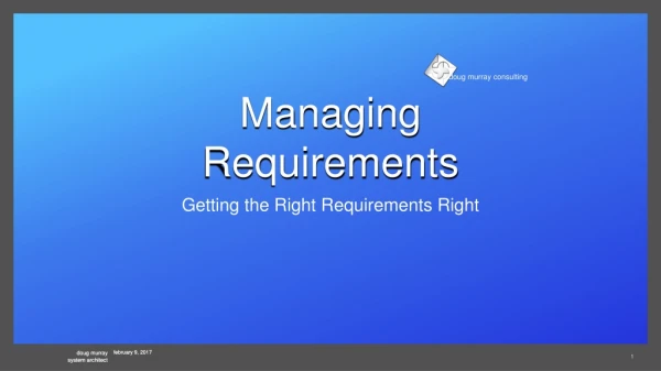 Managing Requirements