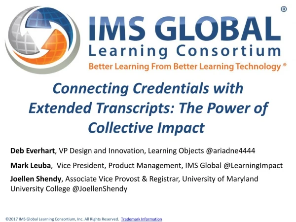 Connecting Credentials with Extended Transcripts: The Power of Collective Impact 