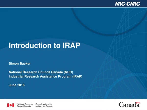 Introduction to IRAP