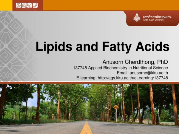 Lipids and Fatty Acids