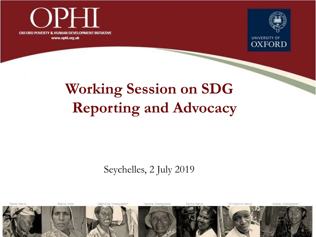 working session on sdg reporting and advocacy