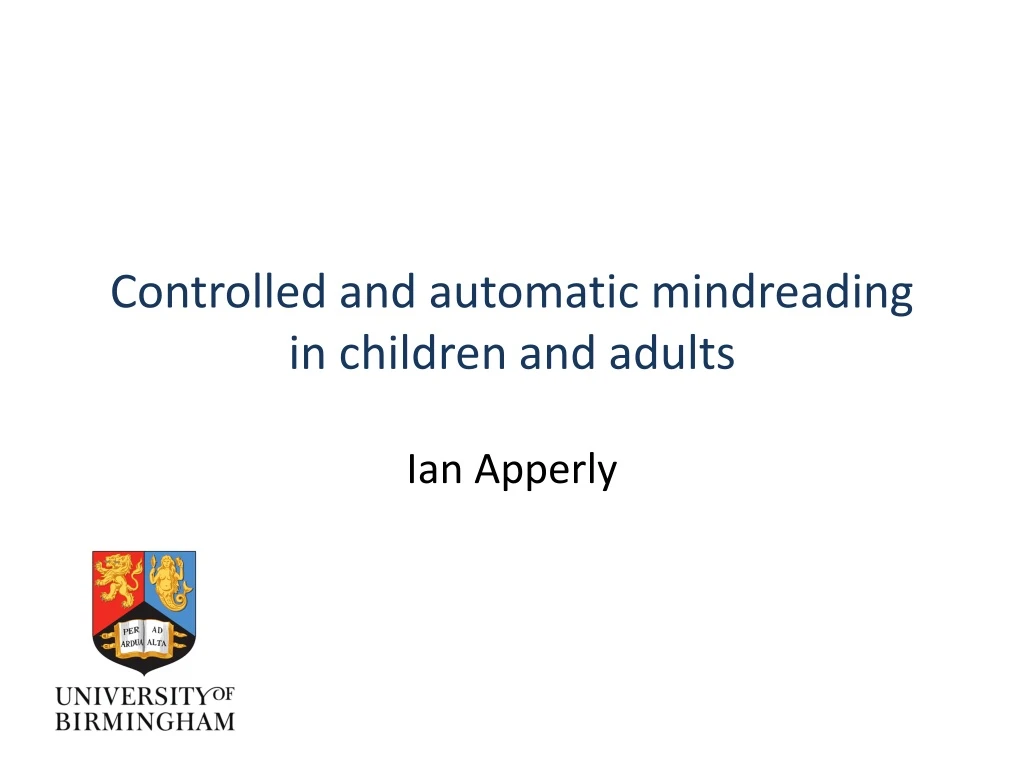 controlled and automatic mindreading in children and adults