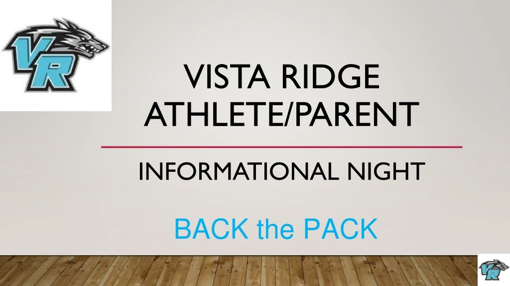 vista ridge athlete parent