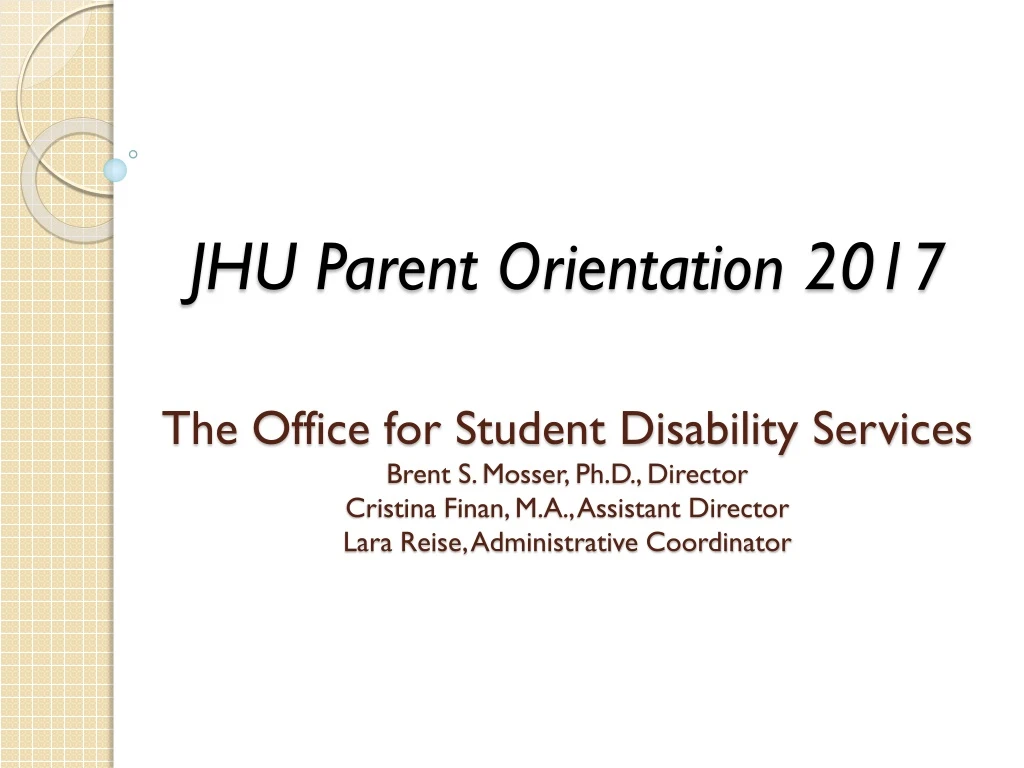 jhu parent orientation 2017 the office