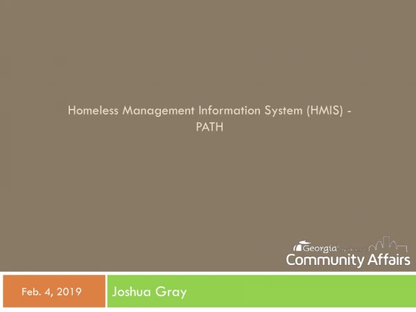 Homeless Management Information System (HMIS) - PATH