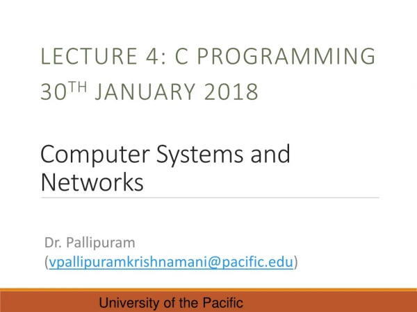 Computer Systems and Networks