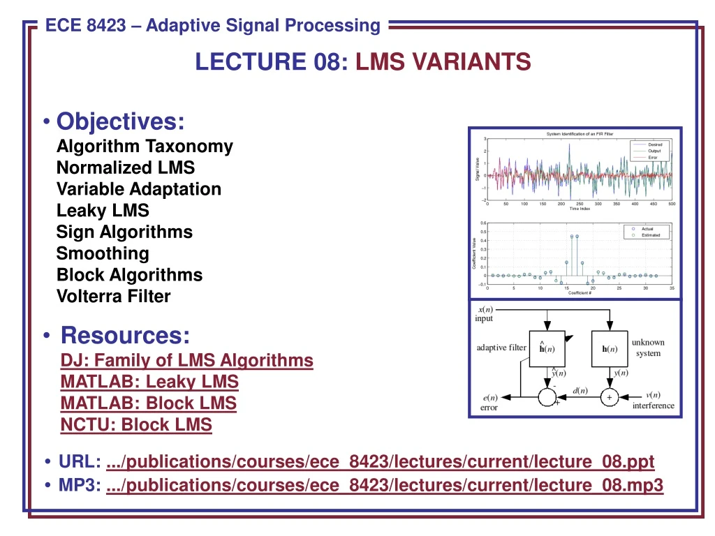 lecture 08 lms variants
