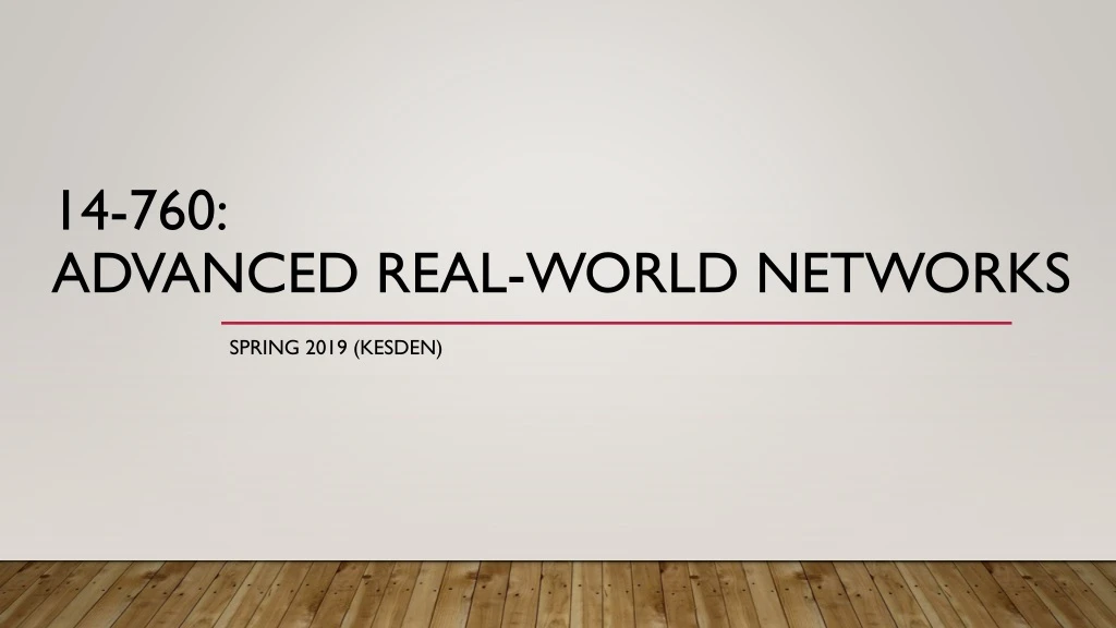 14 760 advanced real world networks